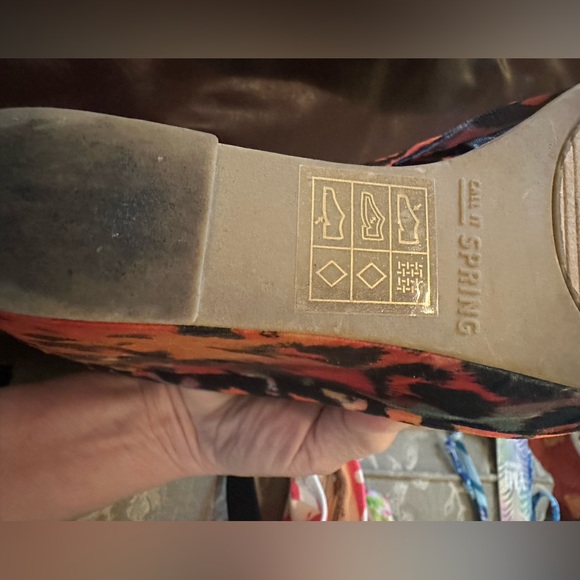 Spring Multicolor Leopard Print Heels in Orange, Pink & Teal - Picture 7 of 10